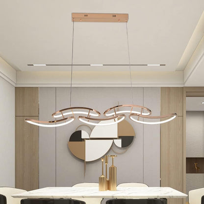 ✨ Modern Dimmable Pendant Chandelier – Elegant Ambient Lighting 🌟