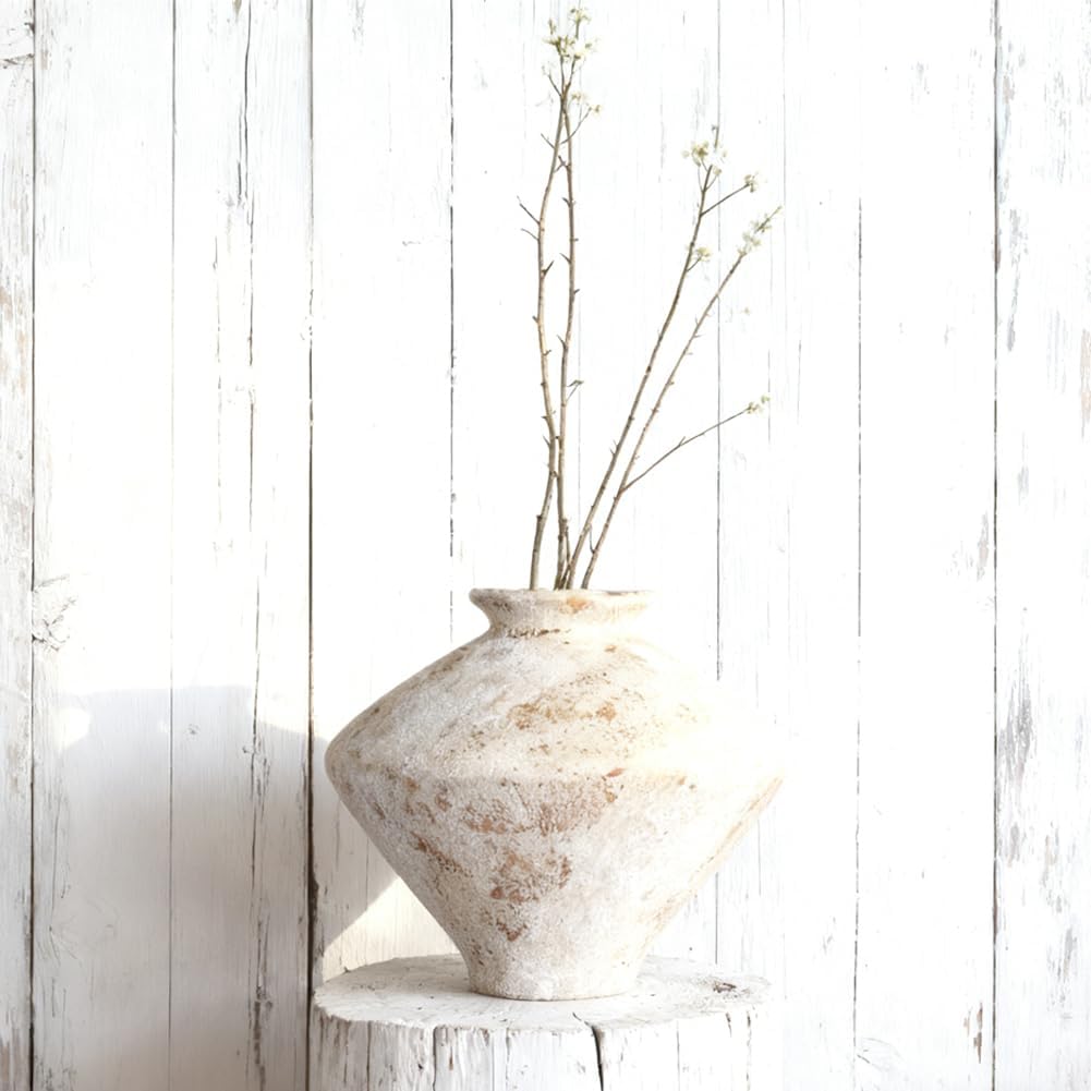 🏡 Farmhouse Ceramic Vase – Rustic Home Decor Centerpiece ✨