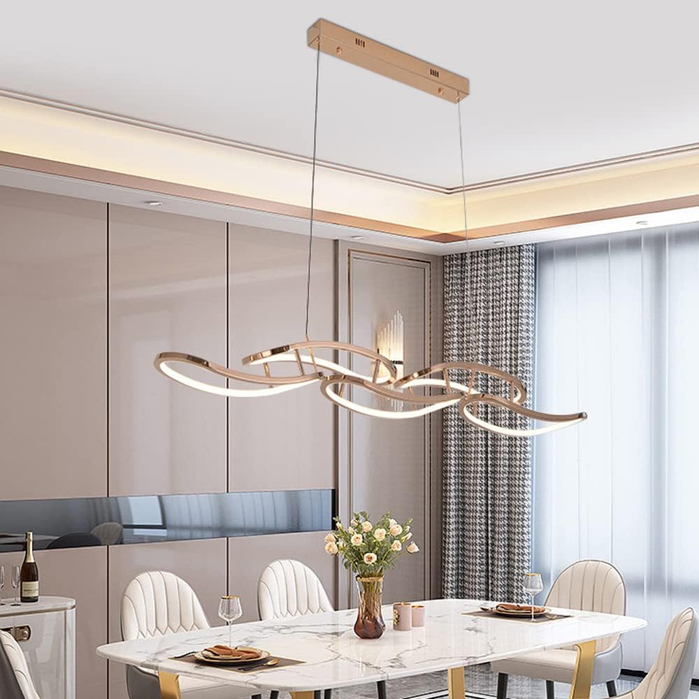 ✨ Modern Dimmable Pendant Chandelier – Elegant Ambient Lighting 🌟