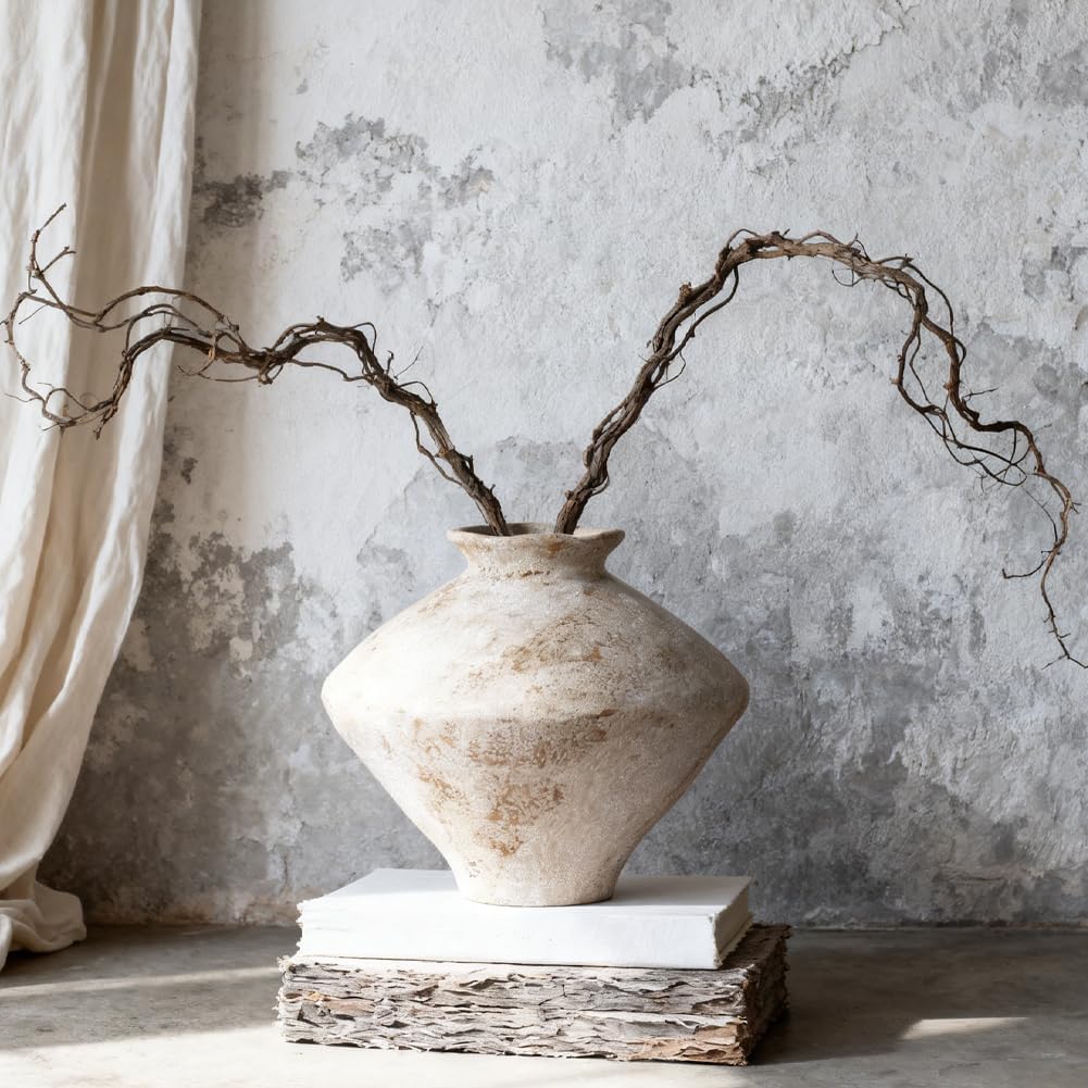 🏡 Farmhouse Ceramic Vase – Rustic Home Decor Centerpiece ✨