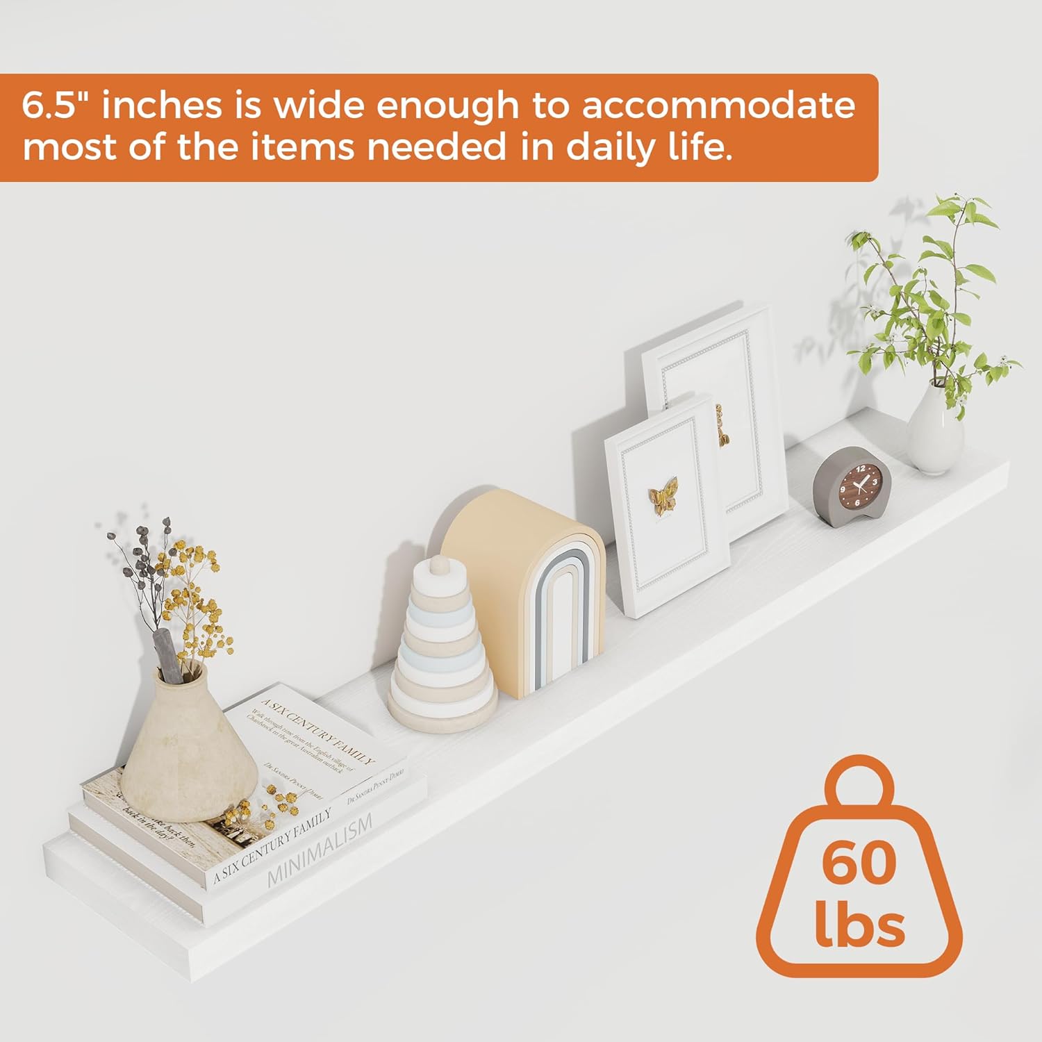 ✨ Floating Wall Shelf – Modern Home Storage 🌿