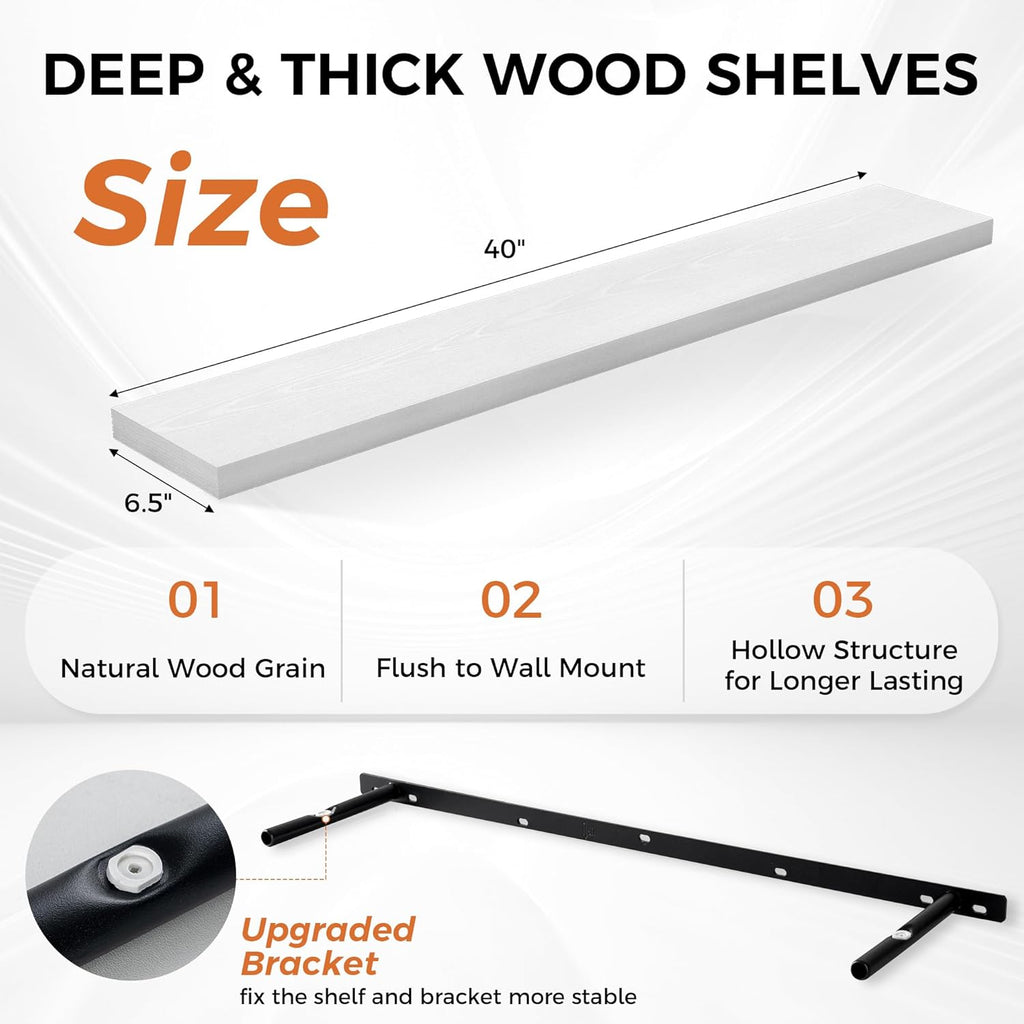 ✨ Floating Wall Shelf – Modern Home Storage 🌿