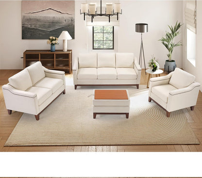 ✨ 4-Piece Velvet Sofa Set with Storage Ottoman – Loveseat, Armchair & Couch