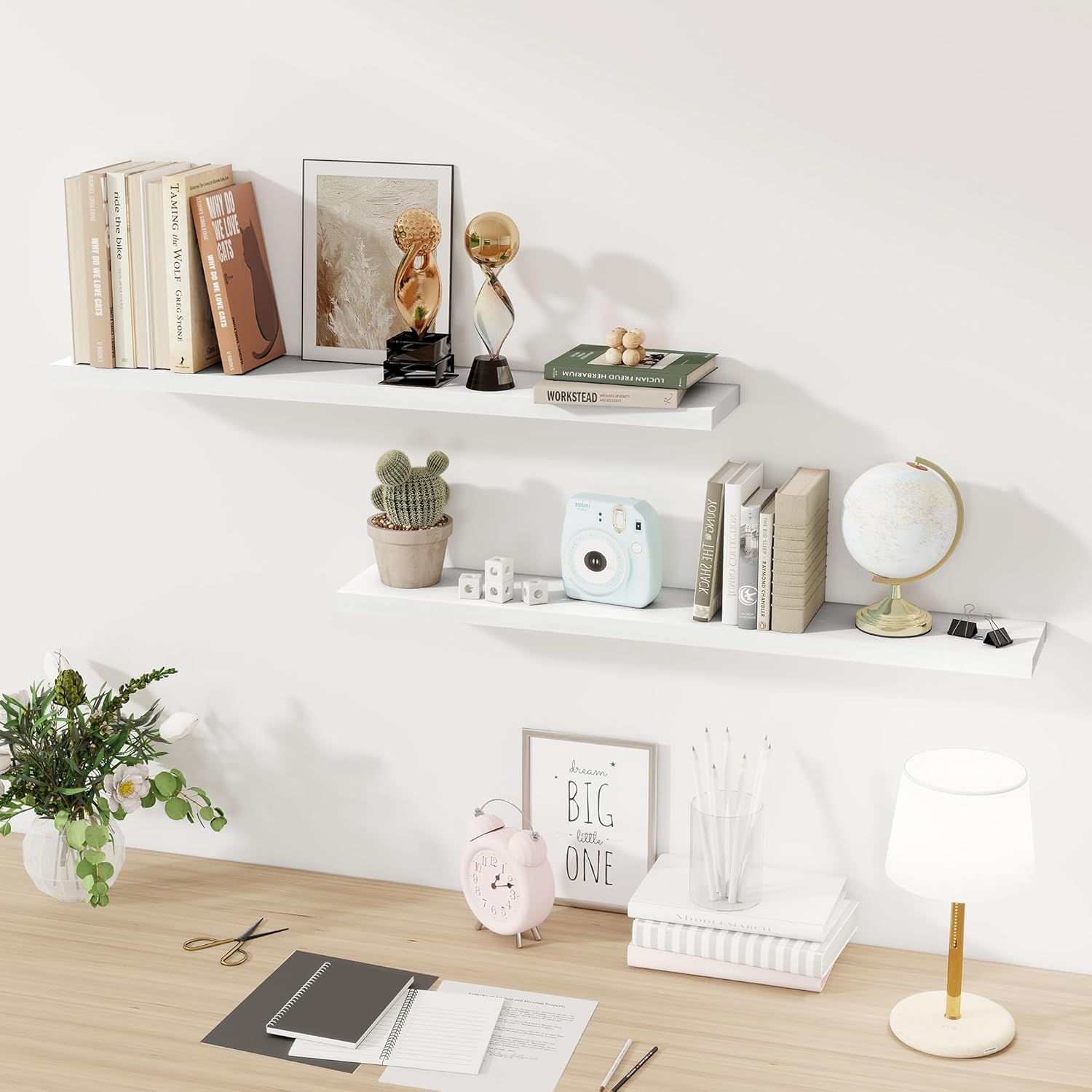 ✨ Floating Wall Shelf – Modern Home Storage 🌿